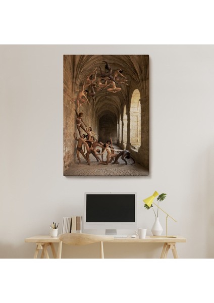 Çerçeveli Rob Woodcox Insan Dalgasi Adlı Eseri Duvar TABLOSU-6389