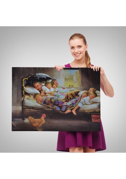 Kırmızı Klasik Araba TABLOSU-6660 fırsatları