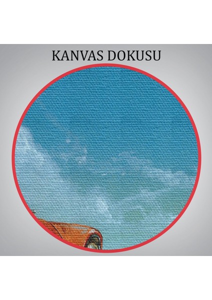 Kırmızı Klasik Araba TABLOSU-6660