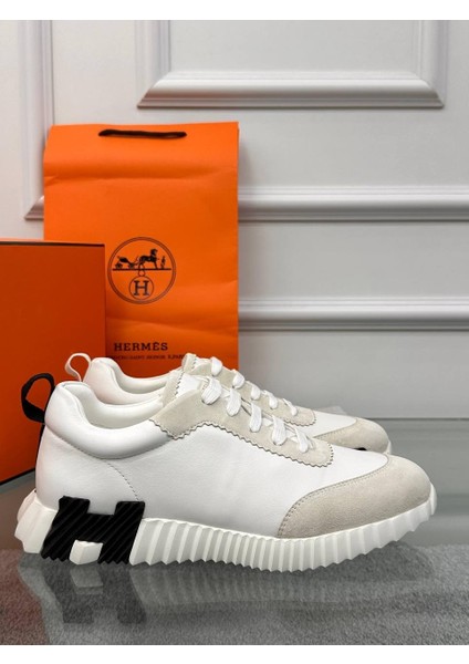 Logo Detaylı Beyaz Erkek Sneaker