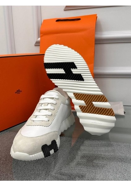 Logo Detaylı Beyaz Erkek Sneaker