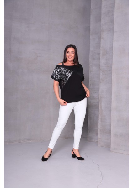 Kadın Büyük Beden Leopar Baskılı Askılı Bluz fiyatları