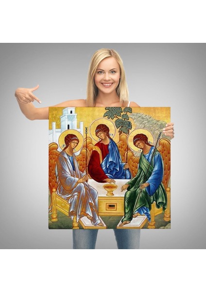 Andrei Rublev Tarafından Kutsal Üçleme Kanvas Tablo, Hristiyan Kilise HEDIYESI-5327 modelleri