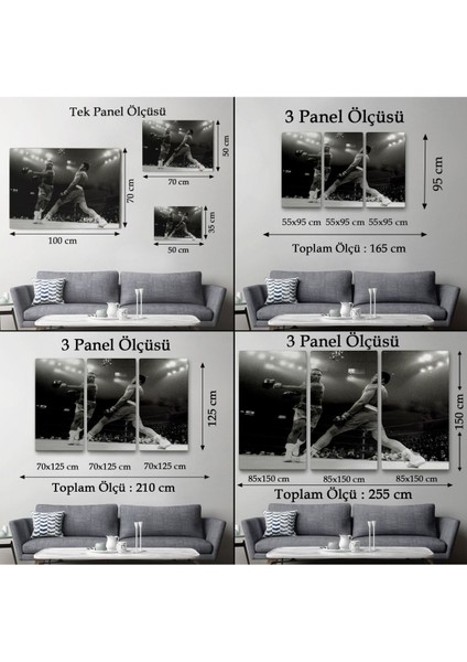 Muhammed Ali-Joe Frazier Tablosu, Spor Salonu Motivasyon TABLOSU-5089