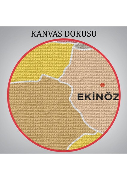 Kahramanmaraş Ili ve Ilçeler Haritası Dekoratif Kanvas Tablo 1371