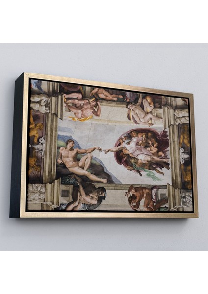 çerçeveli yaratılışı uzanan eller kanvas tablo, eli, tanrının elı-5187 fiyatları