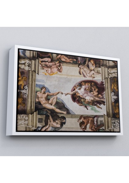 çerçeveli yaratılışı uzanan eller kanvas tablo, eli, tanrının elı-5187 fırsatları