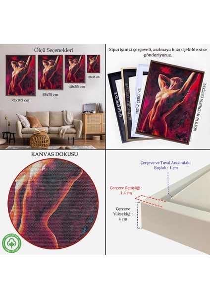 çerçeveli çıplak kadın dekoratif duvar tablosu-6140 indirimleri