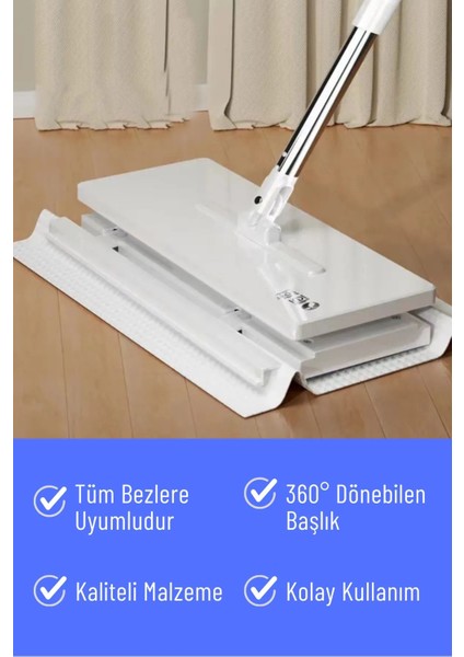 26 cm Tüm Bezlere Uyumlu Tembel Mop Islak Mendillere Uyumlu Kendinden Mandallı Sıkıştırmalı Mop fiyatları