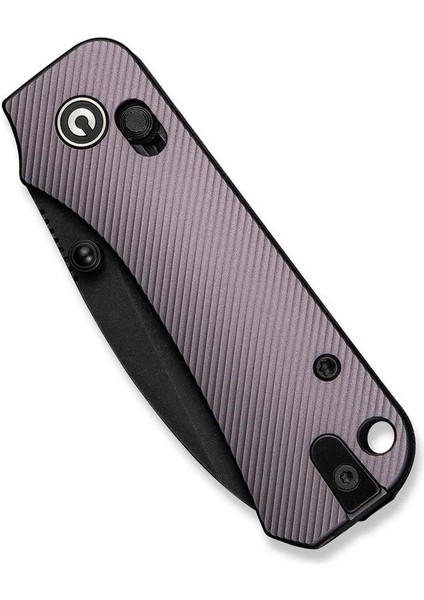 Baby Banter 2 Thumb Stud & Crossbar Lock Knife Purple Aluminum Handle Black Stonewashed Çakı indirimleri