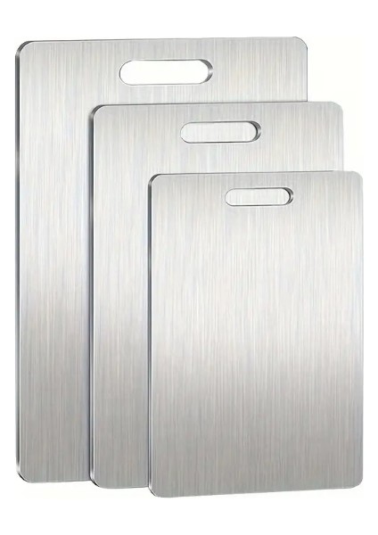 3'lü Paslanmaz Çelik Kesme Tahtası Seti indirimleri