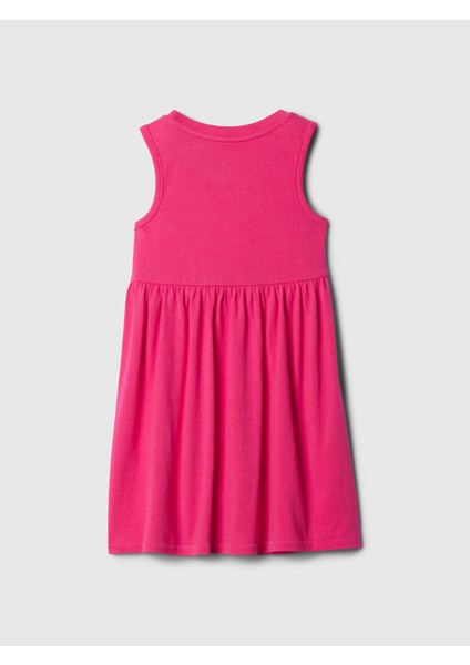 Kız Bebek Pembe Gap Logo Elbise modelleri