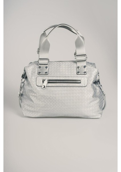 CCS 17690 Lüks Gösterişli Gri Renk Silver Çanta modelleri