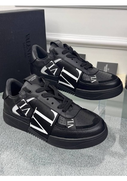 Logo Detaylı Deri Erkek Sneaker