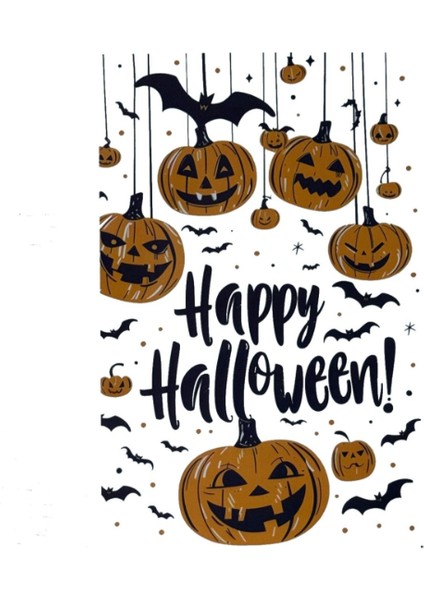 Halloween Temalı Balkabaklı Duvar Sticker Seti