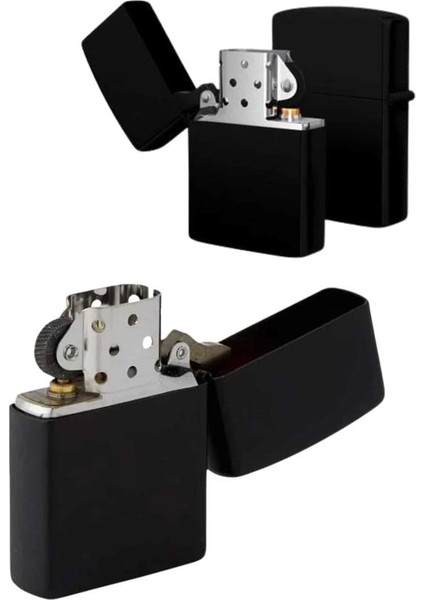 Erkeklere Özel Hediyelik Eşya Zippo Metalik Benzinli Çakmak Doldurulabilir