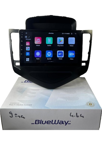 Chevrolet Cruze Blueway 4-64 Profesyonel Oem Multimedia modelleri