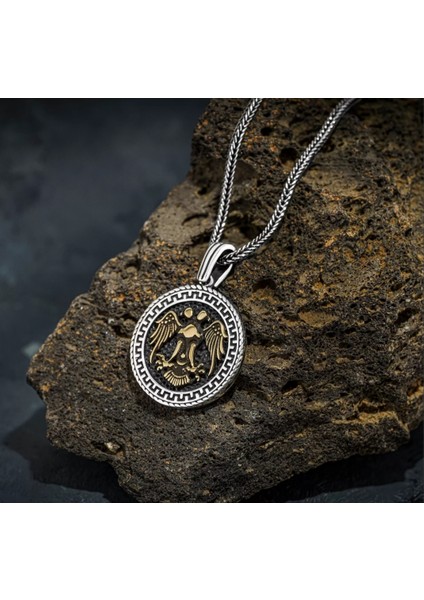 Çelik Çift Başlı Selçuklu Kartalı Baskılı Erkek