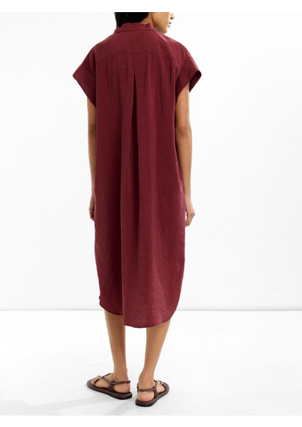 Kırışık Efektli Gömlek Elbise fırsatları