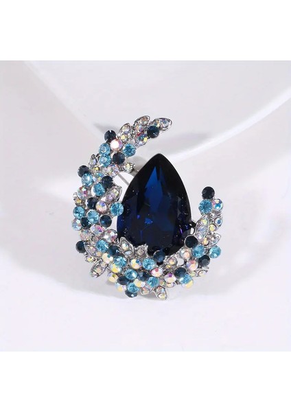 Lüks Kristal Broş, Göz Alıcı Çok Renkli Taşlı Broş
