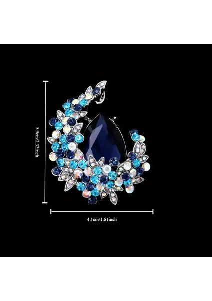 Lüks Kristal Broş, Göz Alıcı Çok Renkli Taşlı Broş fiyatları