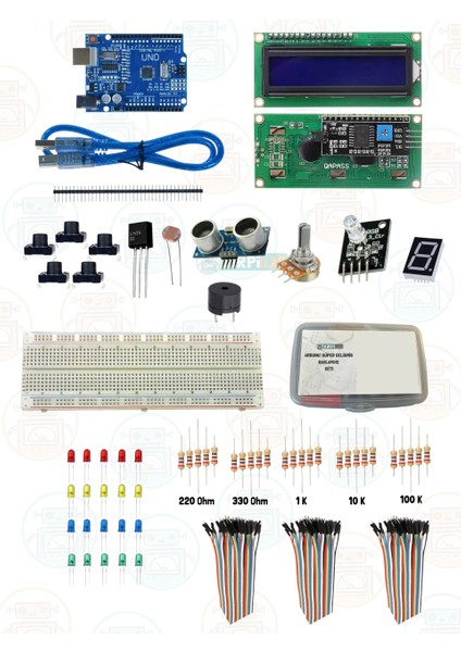 Arduino Başlangıç Seti 26 Parça 148 Bileşenli Maker Seti + Saklama Kutulu