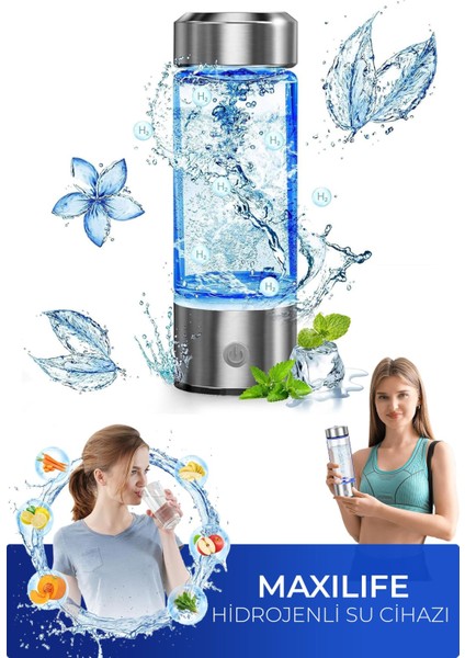 Taşınabilir Hidrojenli Su Üreteci Cihazı | Şarj Edilebilir & Spe/pem Teknolojili