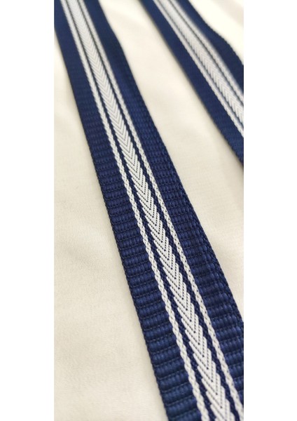 Lacivert Beyaz Dar Dokuma Şerit fiyatları