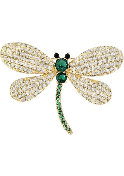 Vintage Esintili Yeşil Yusufçuk Broş, Parıltılı modelleri