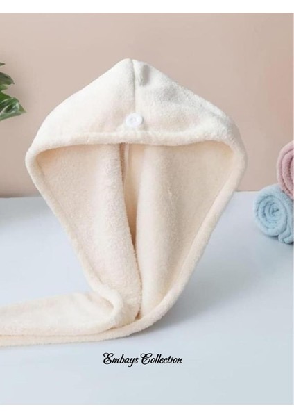 Düğme Lastikli Havlu Bone , Saç Bone ,pamuklu Saç Bone , Bukle Baş Havlusu ,saç Kurutma Bonesi