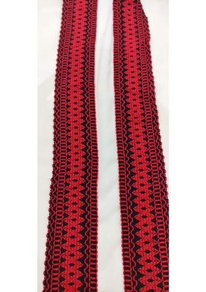 Siyah Kırmızı Örme Şerit 6 cm fiyatları