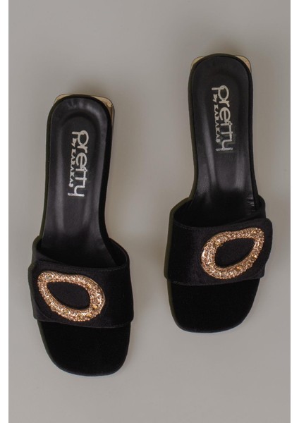 Siyah Düz Süet Saten Kadın Akustik Terlik indirimleri