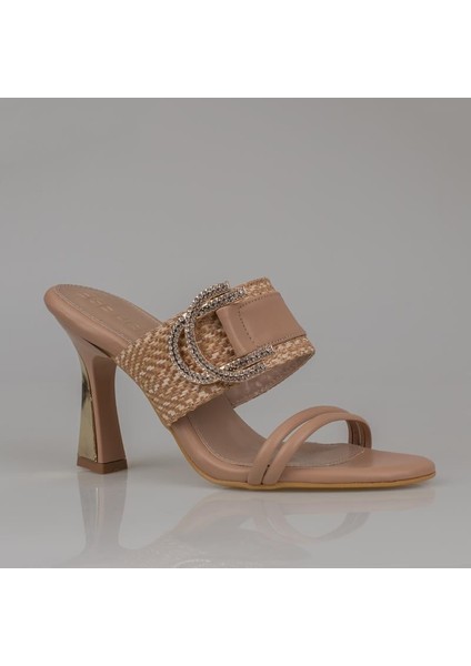 Kahverengi Hasır Taşlı Kadın Klasik Terlik fiyatları