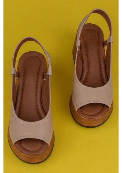 Vizon Kalın Hafif Dolgu Topuk Kadın Sandalet indirimleri