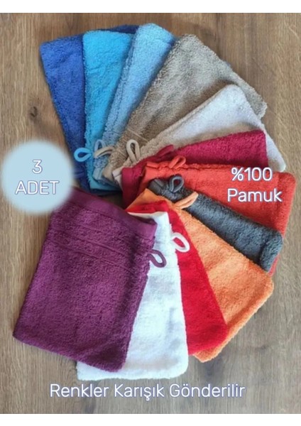 (3 Adet ) Pamuklu Bebek Kese , Çocuk Kese ,yetişkin Kese, Havlu Banyo Kese-Lifi Outlet