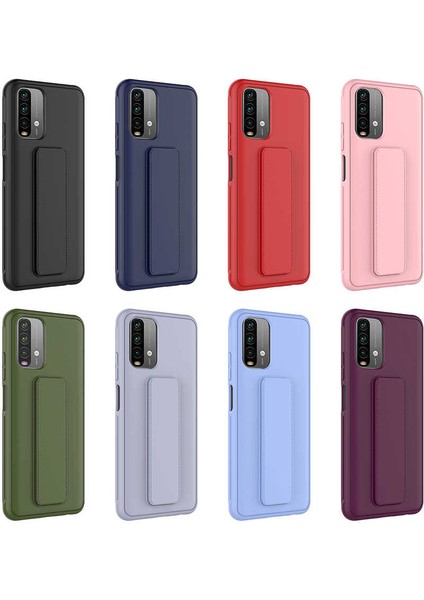 Xiaomi Poco M5S Kılıf Xemu Qstand Kapak-Kırmızı modelleri