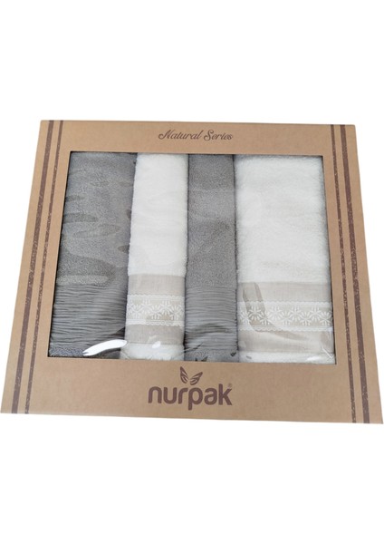Tuana Keten Gipürlü 4 Parça Kutulu Banyo Takımı 2 Adet 90X150 cm 2 Adet 50X90 cm fiyatları