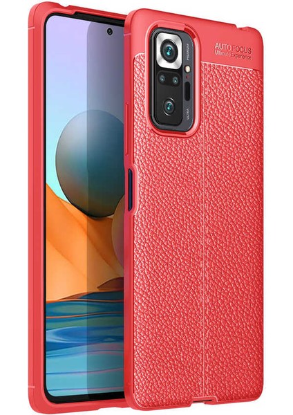 Xiaomi Redmi Note 10 Pro Kılıf Xemu Niss Silikon Kapak-Kırmızı