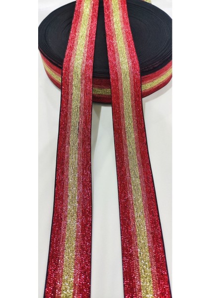 Bordo Sarı Lastik Şerit