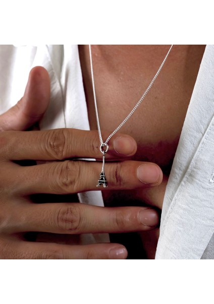 Gümüş Eyfel Kulesi Kolye 925 Ayar Gümüş Eyfel Kulesi Figürlü Unisex Kolye fiyatları