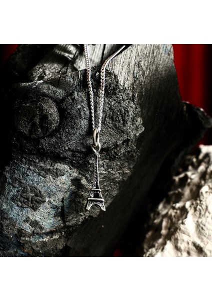 Gümüş Eyfel Kulesi Kolye 925 Ayar Gümüş Eyfel Kulesi Figürlü Unisex Kolye modelleri