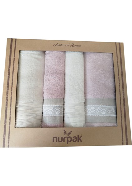 Tuana Keten Gipürlü 4 Parça Kutulu Banyo Takımı 2 Adet 90X150 cm 2 Adet 50X90 cm fiyatları