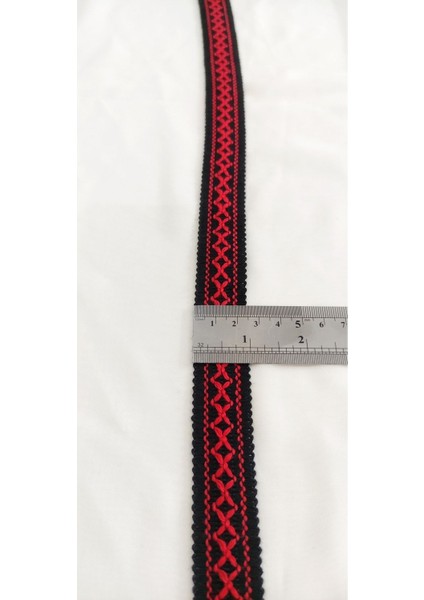 Kırmızı Siyah Örme Şerit ( 2,5 cm ) fırsatları