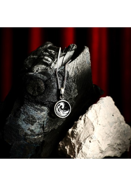 Gümüş Dalga Figürlü Kolye 925 Ayar Gümüş Dalga Model Unisex Kolye fırsatları