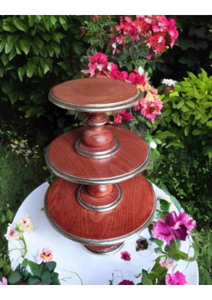 Ahsap Gümüş Varaklı Sunumluk