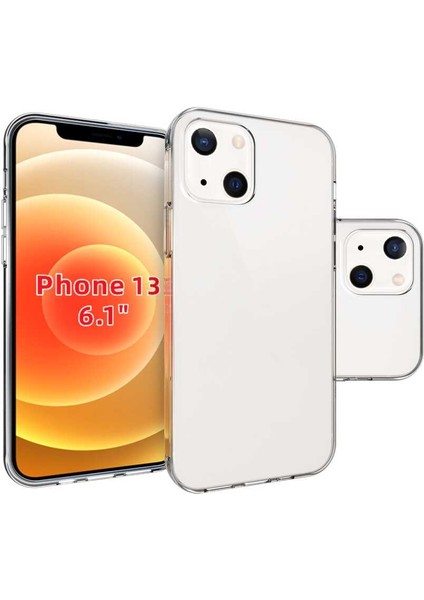 iPhone 13 Kılıf Xemu Süper Silikon Kapak-Renksiz
