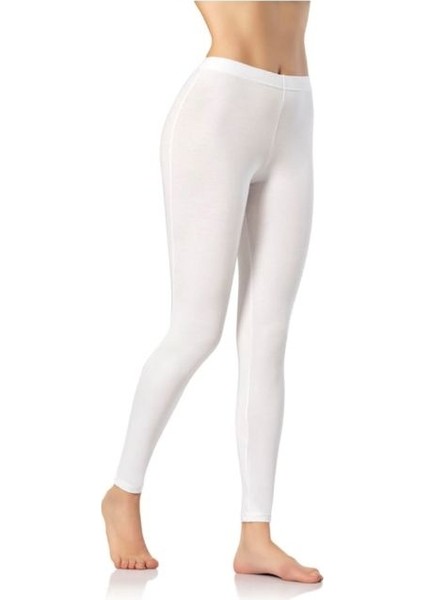 Kota 3'lü Pamuklu - Likralı Penye Kadın Uzun Tayt