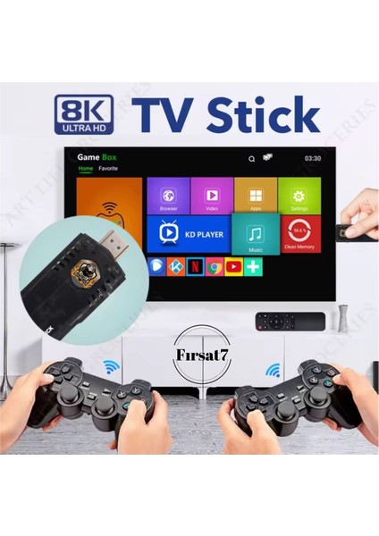5g 8k Ultra Hd 64 GB Tv Box + Game Box Android Tv + Oyun Konsolu 2in1 Youtube Netflix Oyun Konsolu fırsatları