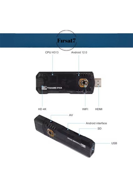 5g 8k Ultra Hd 64 GB Tv Box + Game Box Android Tv + Oyun Konsolu 2in1 Youtube Netflix Oyun Konsolu