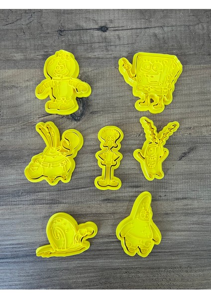 Sünger Bob Temalı Kurabiye Kalıbı, Oyun Hamuru Kalıbı, Kil Kalıbı Seti